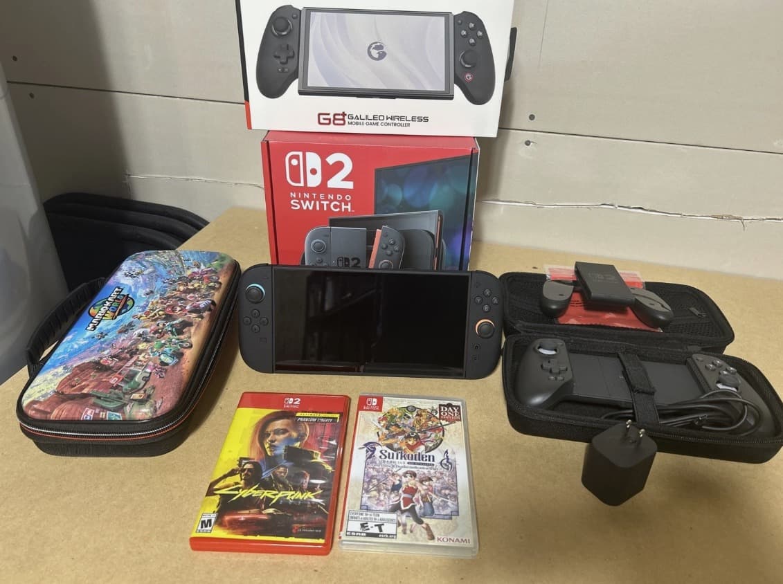 Nintendo Switch 2 Console – Open Box + G8+ Controller, Cases & 2 Games - Image 1