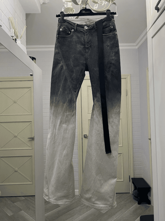 Rick Owens Drkshdw Jeans Unisex Cotton Blend Gray Size 27 Made In Italy - Image 1