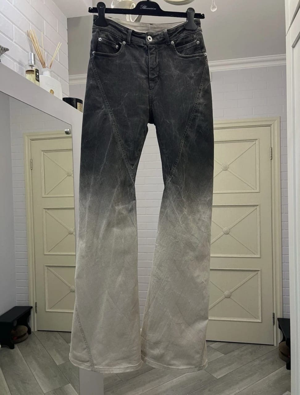 Rick Owens Drkshdw Jeans Unisex Cotton Blend Gray Size 27 Made In Italy - Image 1