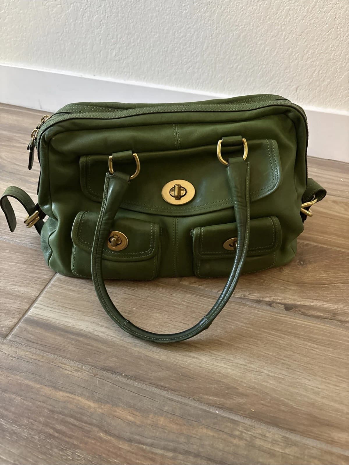 Vintage COACH Legacy Peyton Satchel Apple Green Leather Rare- no hangtag - Image 1